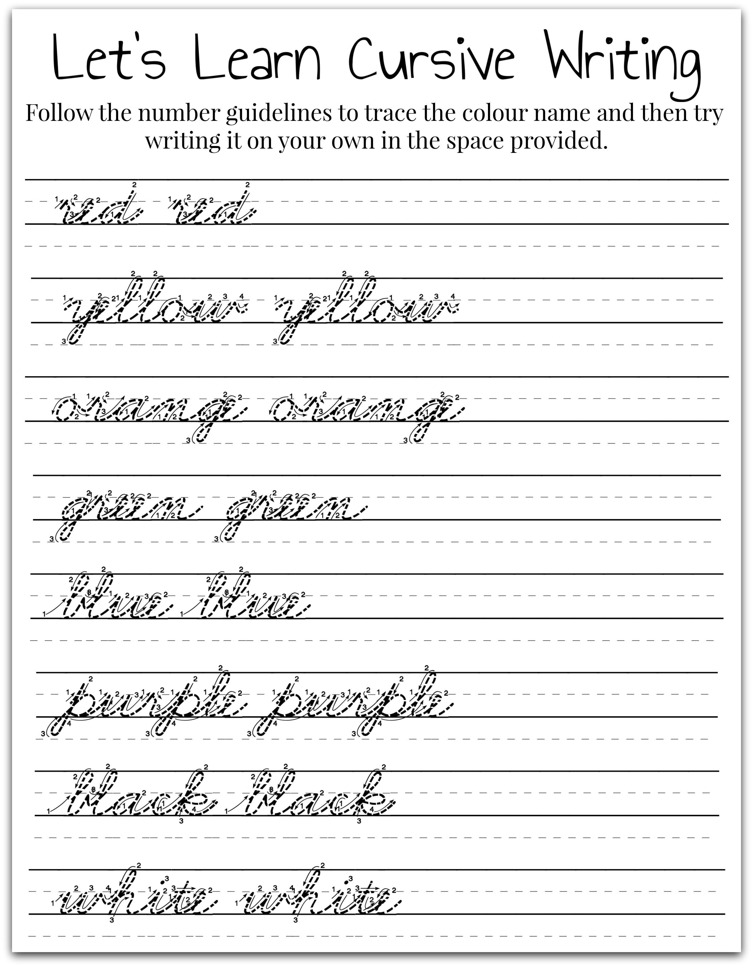 Learning Cursive Writing For Kids Extreme Couponing Mom