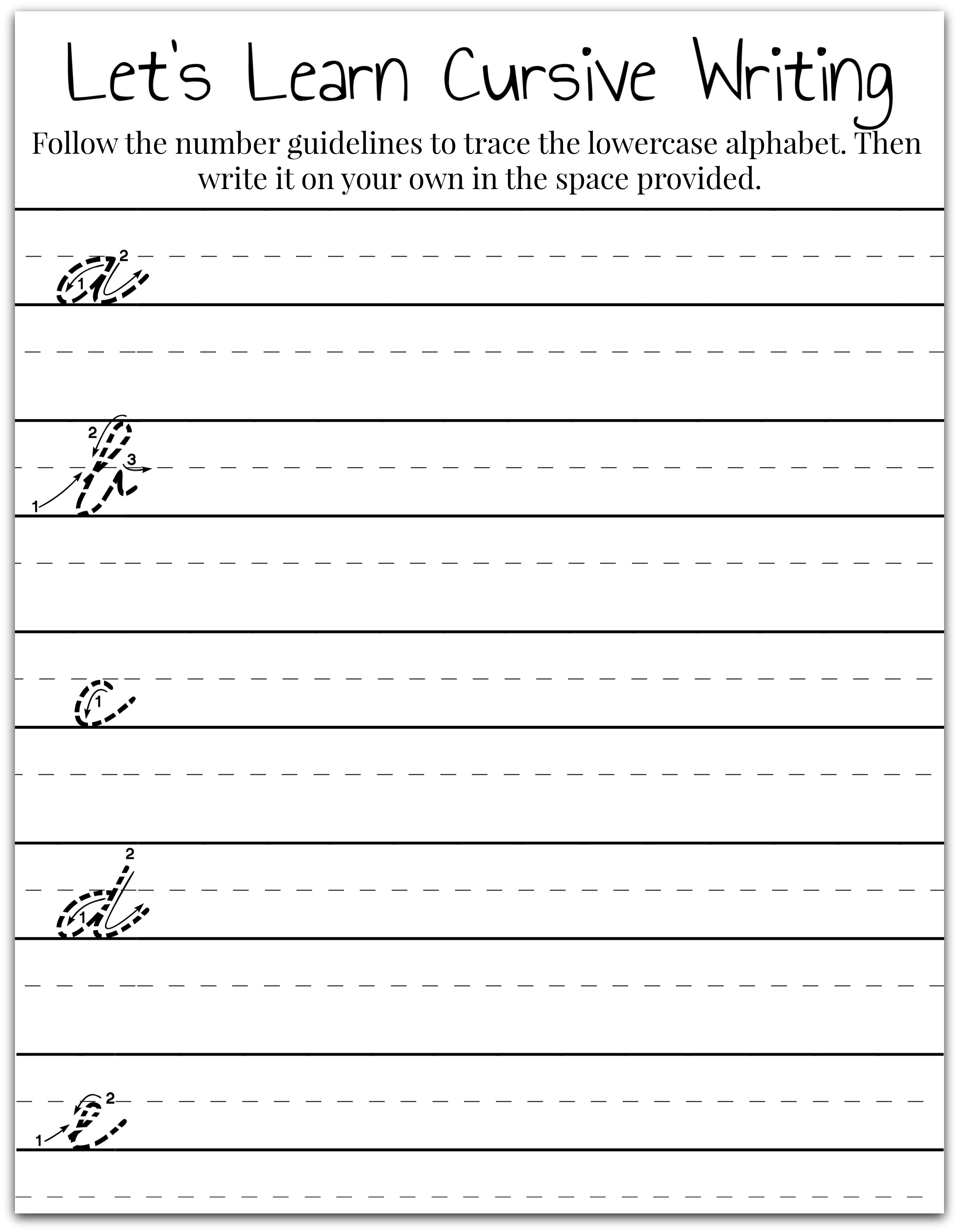 Cursive Learning Sheets Ideas 2022