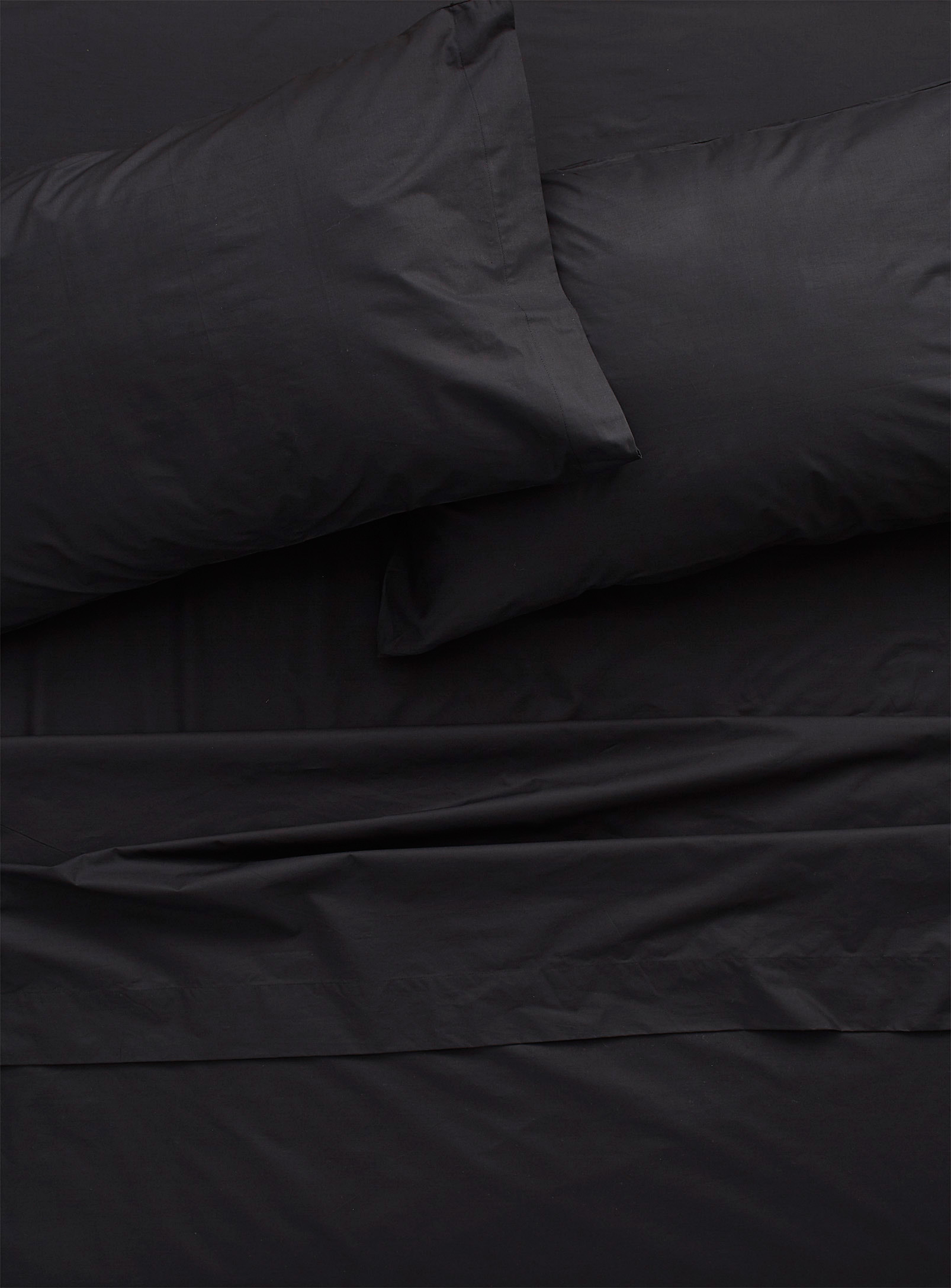 Simons - La Maison Simons Luxurious Percale Bed Sheets Black