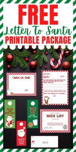 Letter To Santa Printable Package