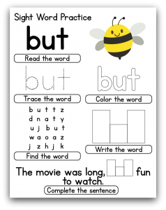 Sight Word Practice Activities