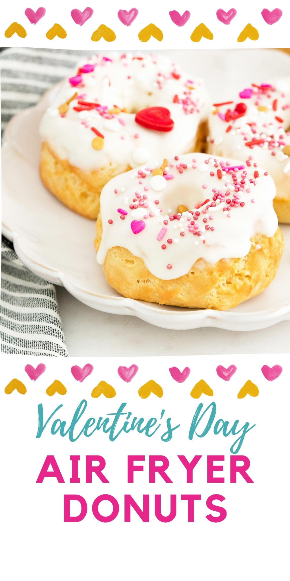 Air Fryer Valentine's Day Donuts