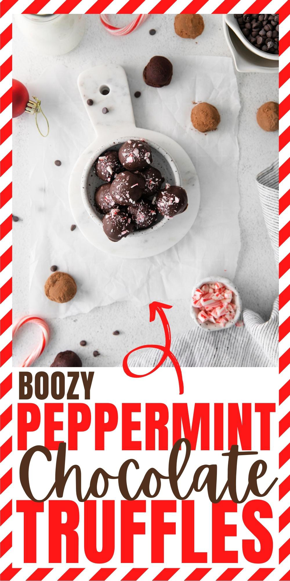 Boozy Peppermint Truffles