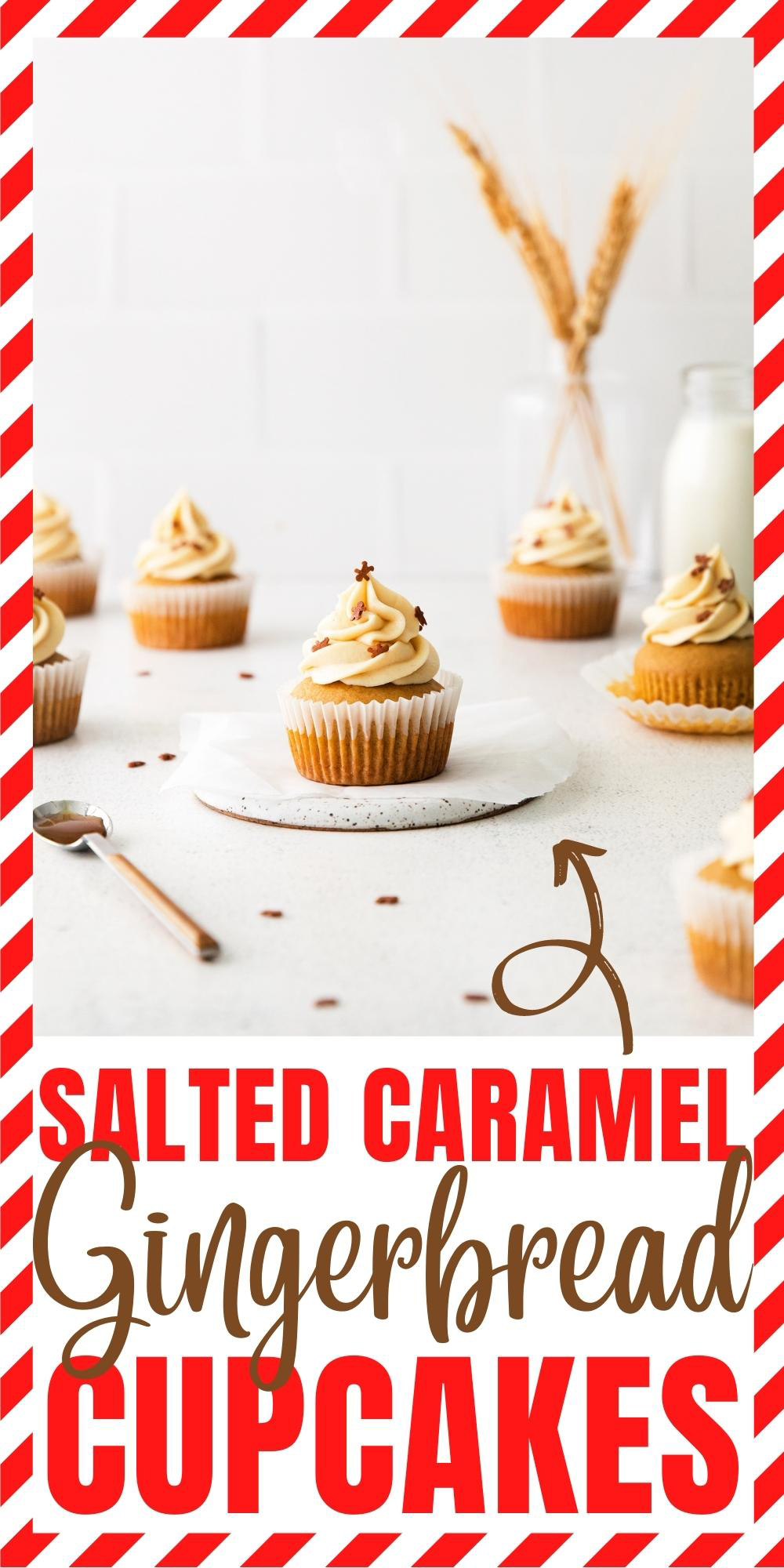 Salted Caramel Gingerbread Cupcakes