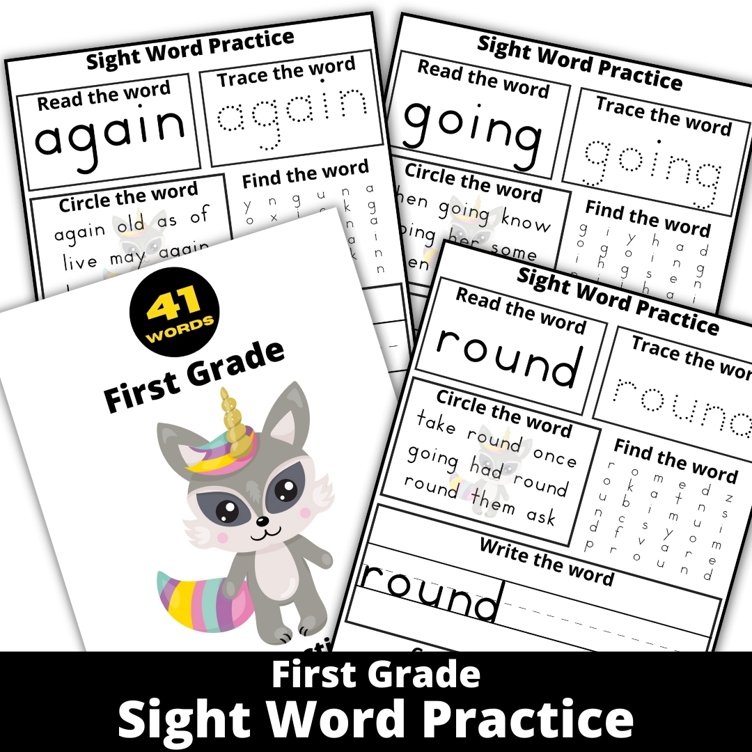 First Grade Dolch Sight Words Practice Activities