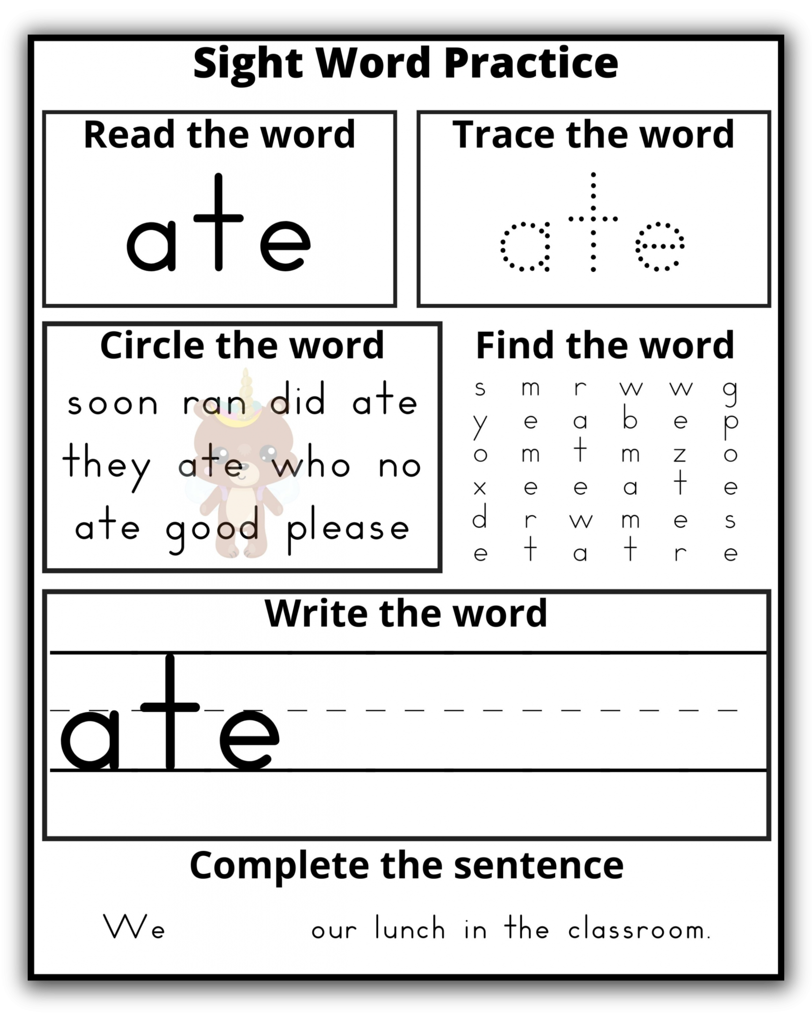 Kindergarten Dolch Sight Words Practice - Extreme Couponing Mom