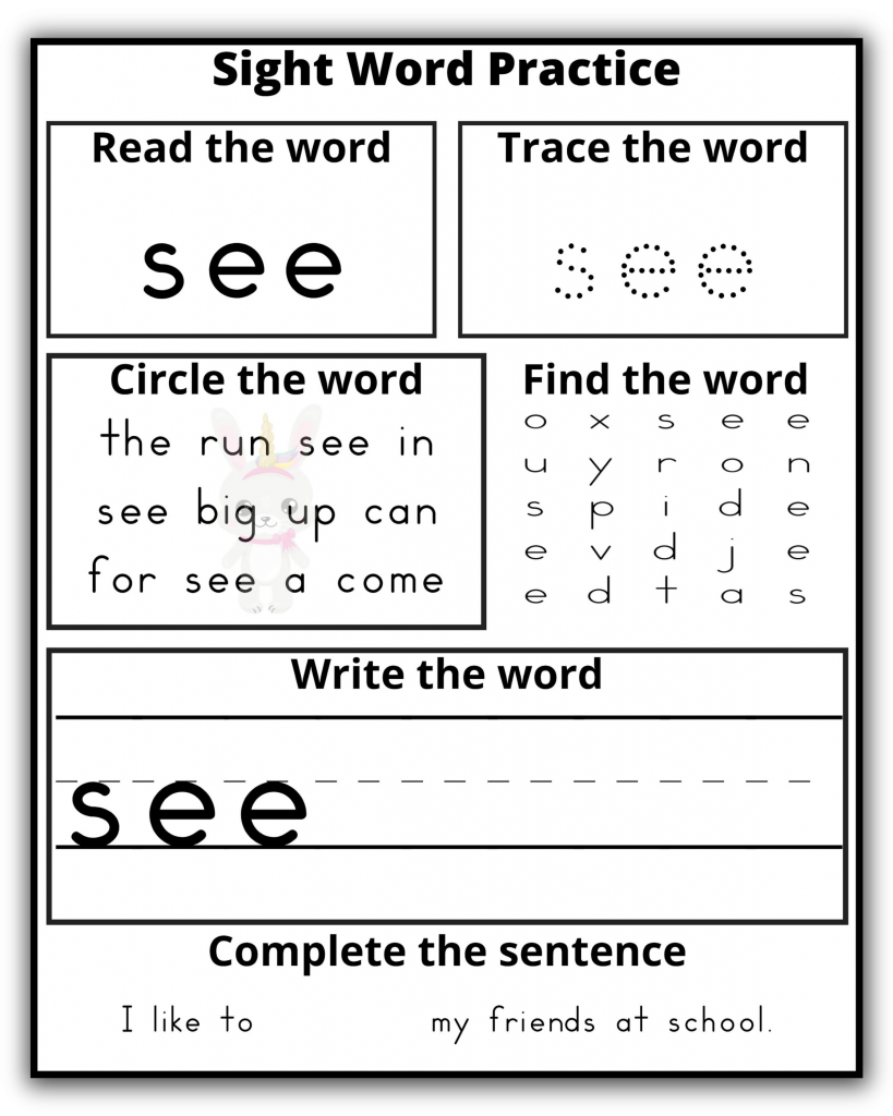 Pre-Kindergarten Dolch Sight Words Practice - Extreme Couponing Mom