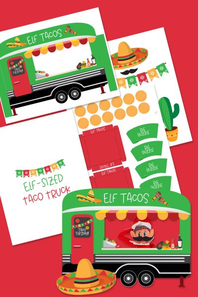 Elf on the Shelf Taco Truck Printable