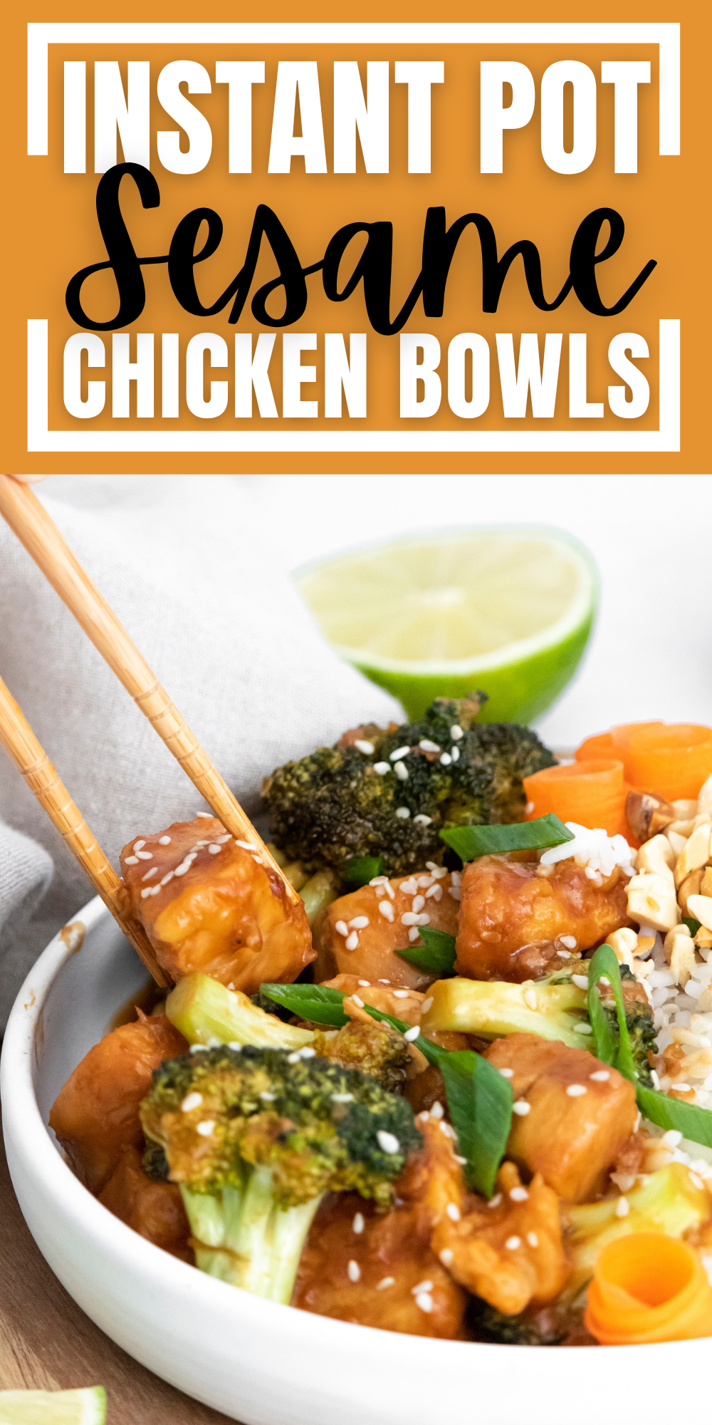 Instant Pot Sesame Chicken Bowls