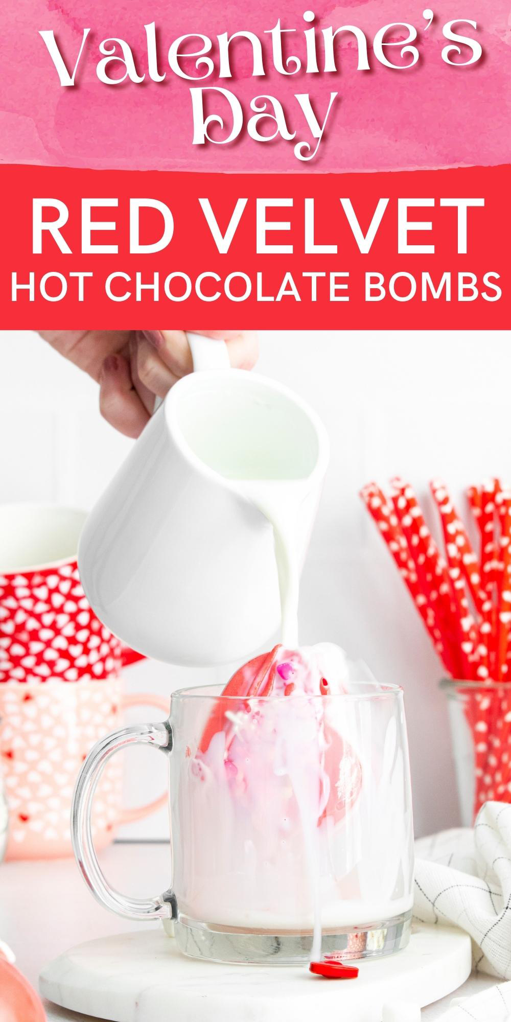 Red Velvet Hot Chocolate Bombs