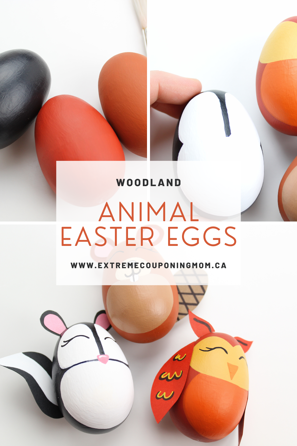 DIY Woodland Animal Easter Eggs
