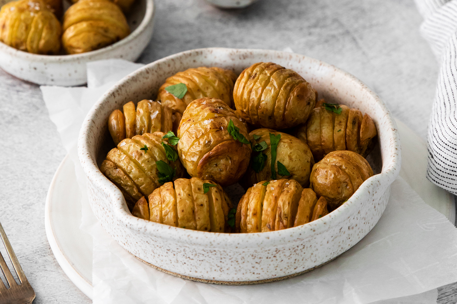 Air Fryer Mini Hasselback Potatoes - Extreme Couponing Mom