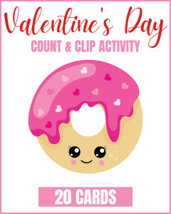 Valentine's Day Count and Clip Activity