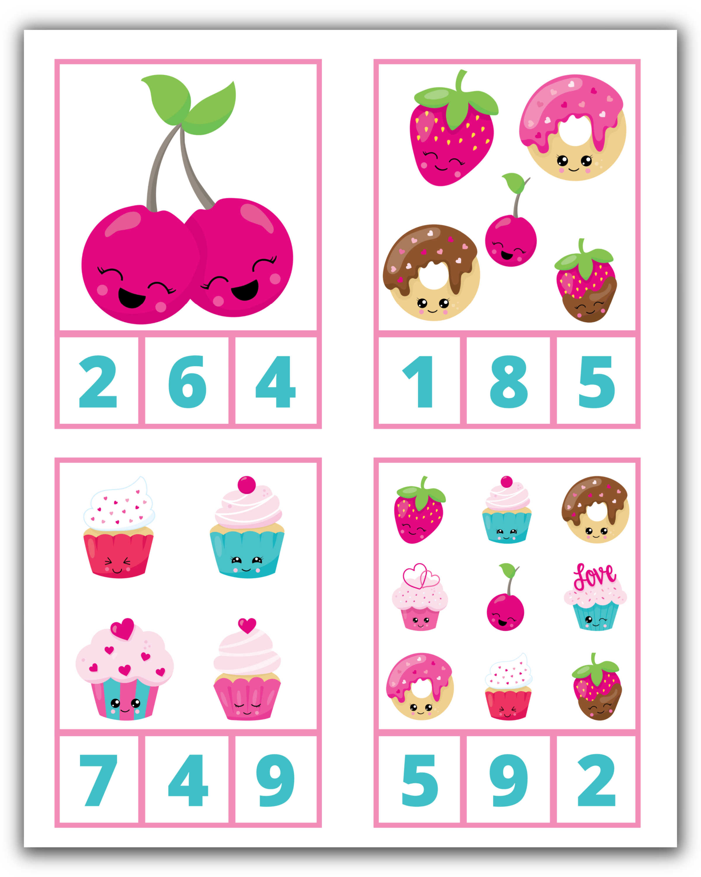 Valentine's Day Count and Clip Activity