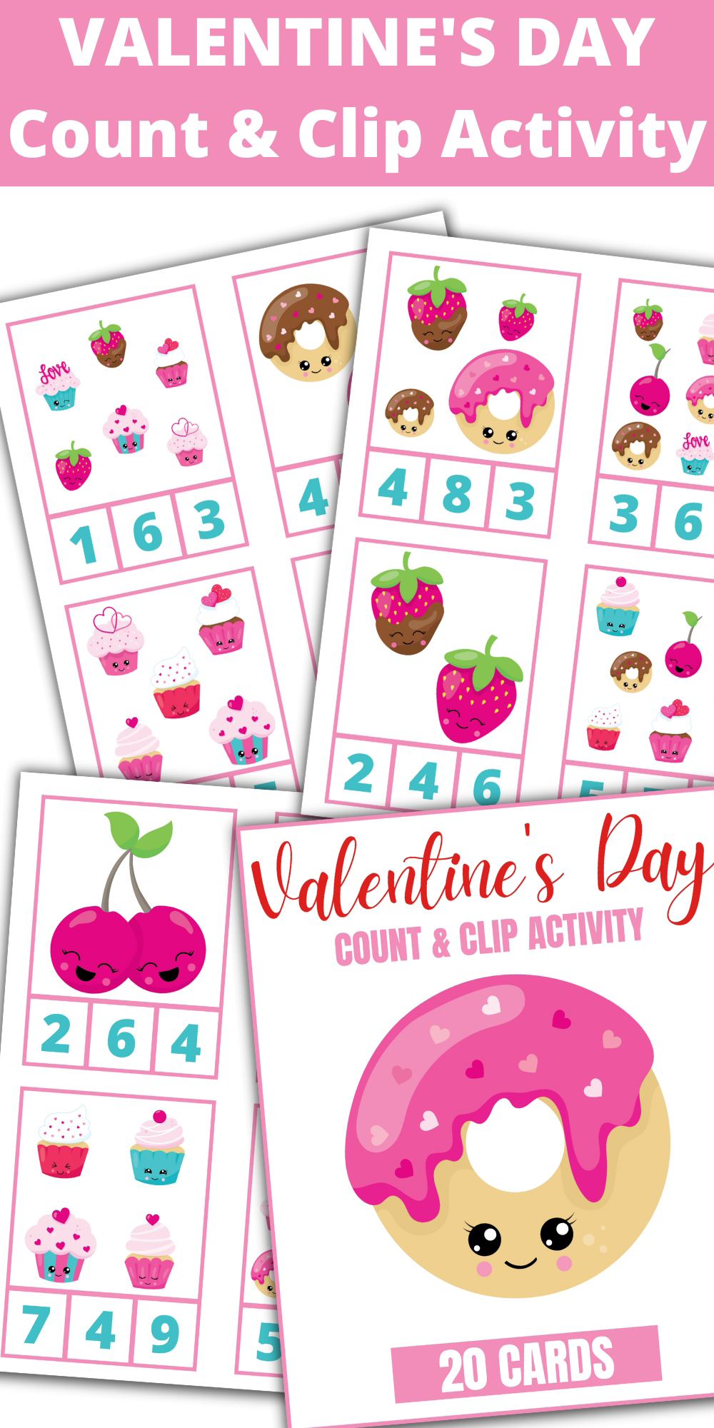Valentine's Day Count and Clip Activity