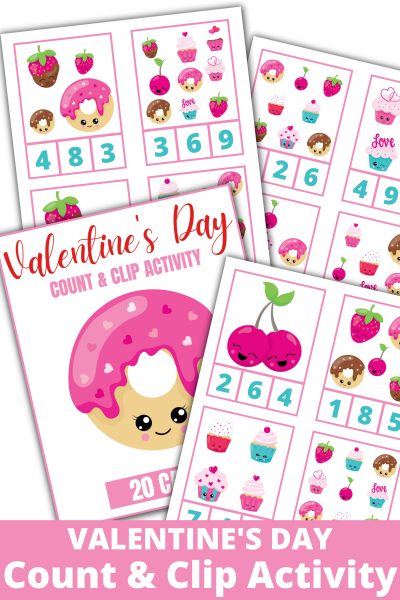 Valentine's Day Count and Clip Activity