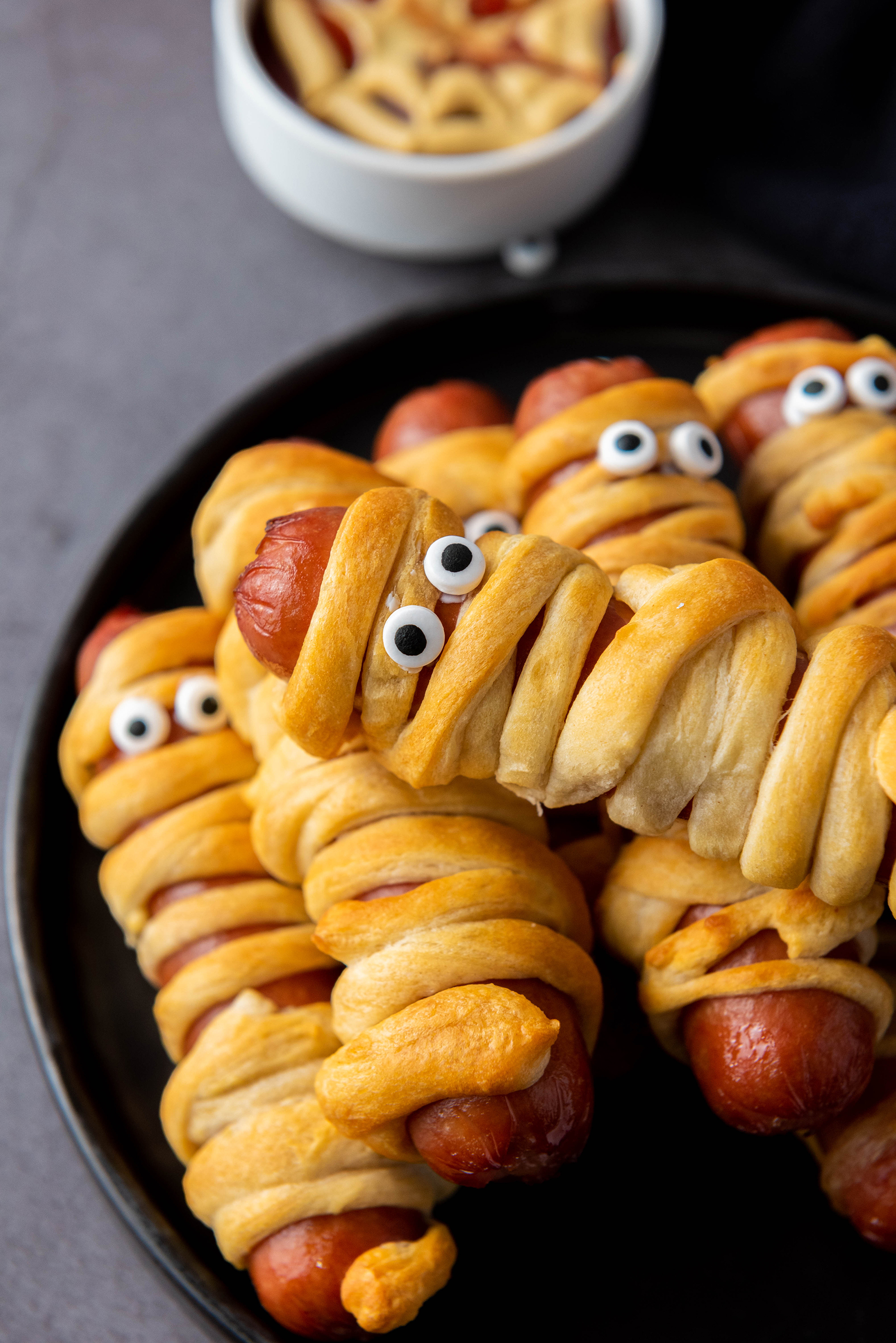 Air Fryer Halloween Mummy Hot Dogs