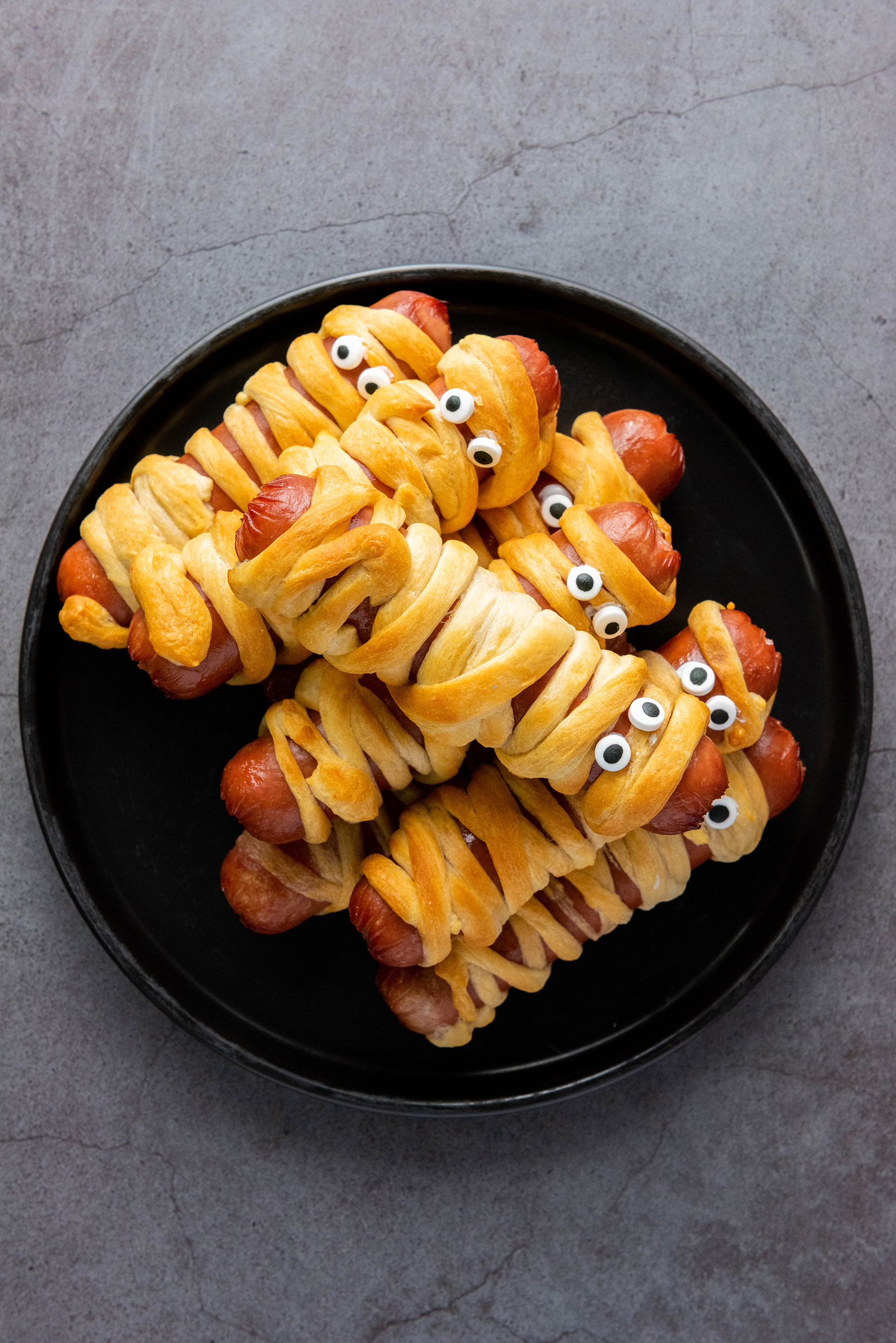 Air Fryer Halloween Mummy Hot Dogs