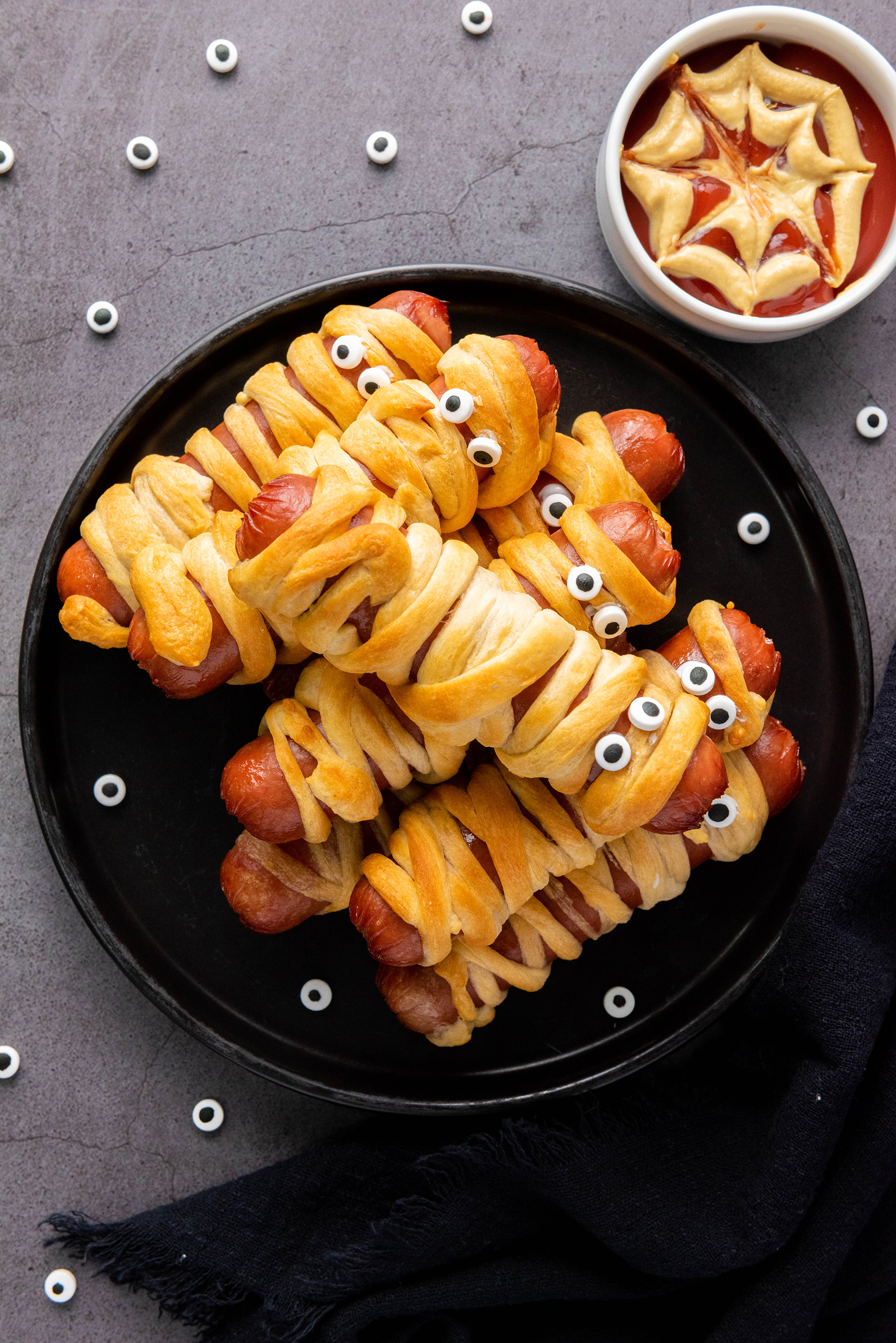 Air Fryer Halloween Mummy Hot Dogs