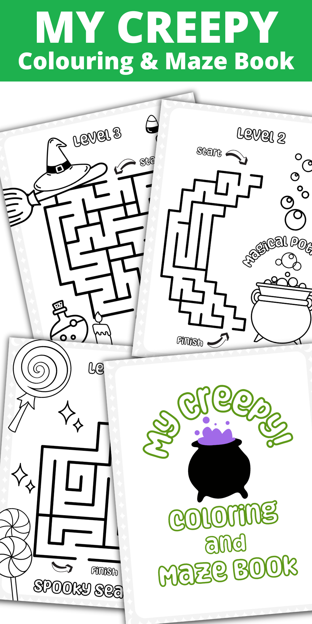 My Creepy Colouring and Maze Book For Kids