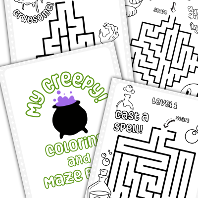 My Creepy Colouring and Maze Book For Kids