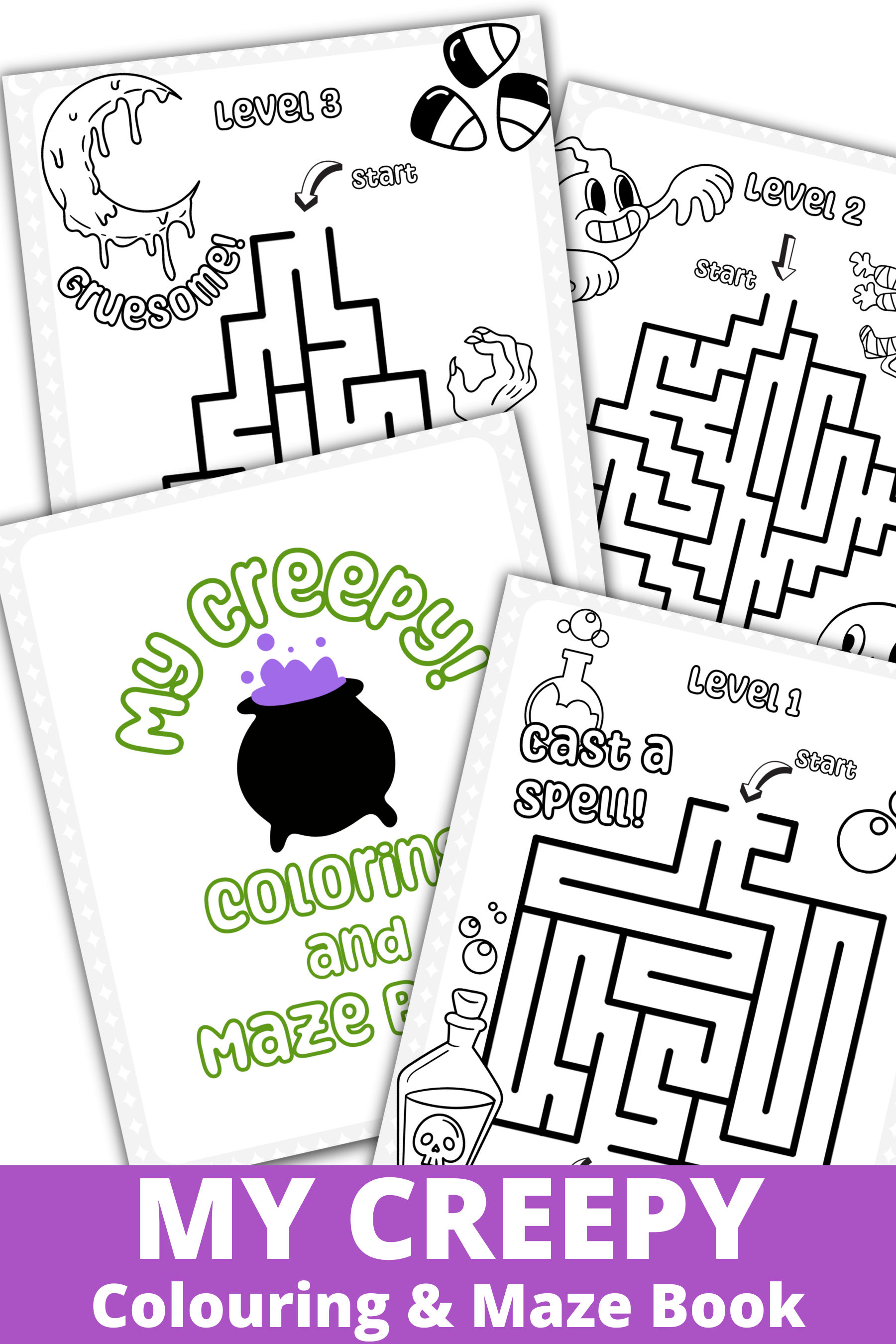 My Creepy Colouring and Maze Book For Kids