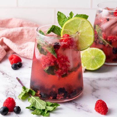 Blueberry Raspberry Mint Mocktail